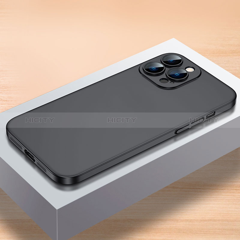 Apple iPhone 12 Pro用ハードケース プラスチック 質感もマット カバー QC1 アップル ブラック
