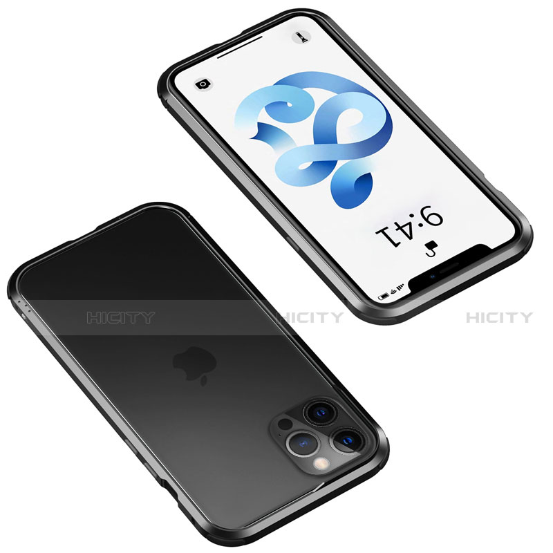 Apple iPhone 12 Pro用ケース 高級感 手触り良い アルミメタル 製の金属製 バンパー カバー T02 アップル 