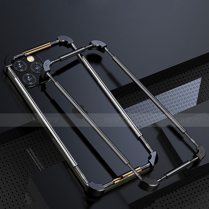 Apple iPhone 12 Pro用ケース 高級感 手触り良い アルミメタル 製の金属製 バンパー カバー N03 アップル 