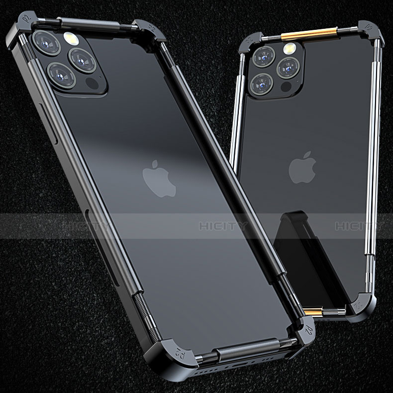 Apple iPhone 12 Pro用ケース 高級感 手触り良い アルミメタル 製の金属製 バンパー カバー N03 アップル 