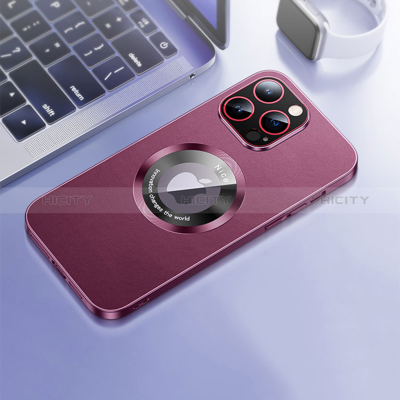 Apple iPhone 12 Pro用ケース 高級感 手触り良いレザー柄 Mag-Safe 磁気 Magnetic QC1 アップル 