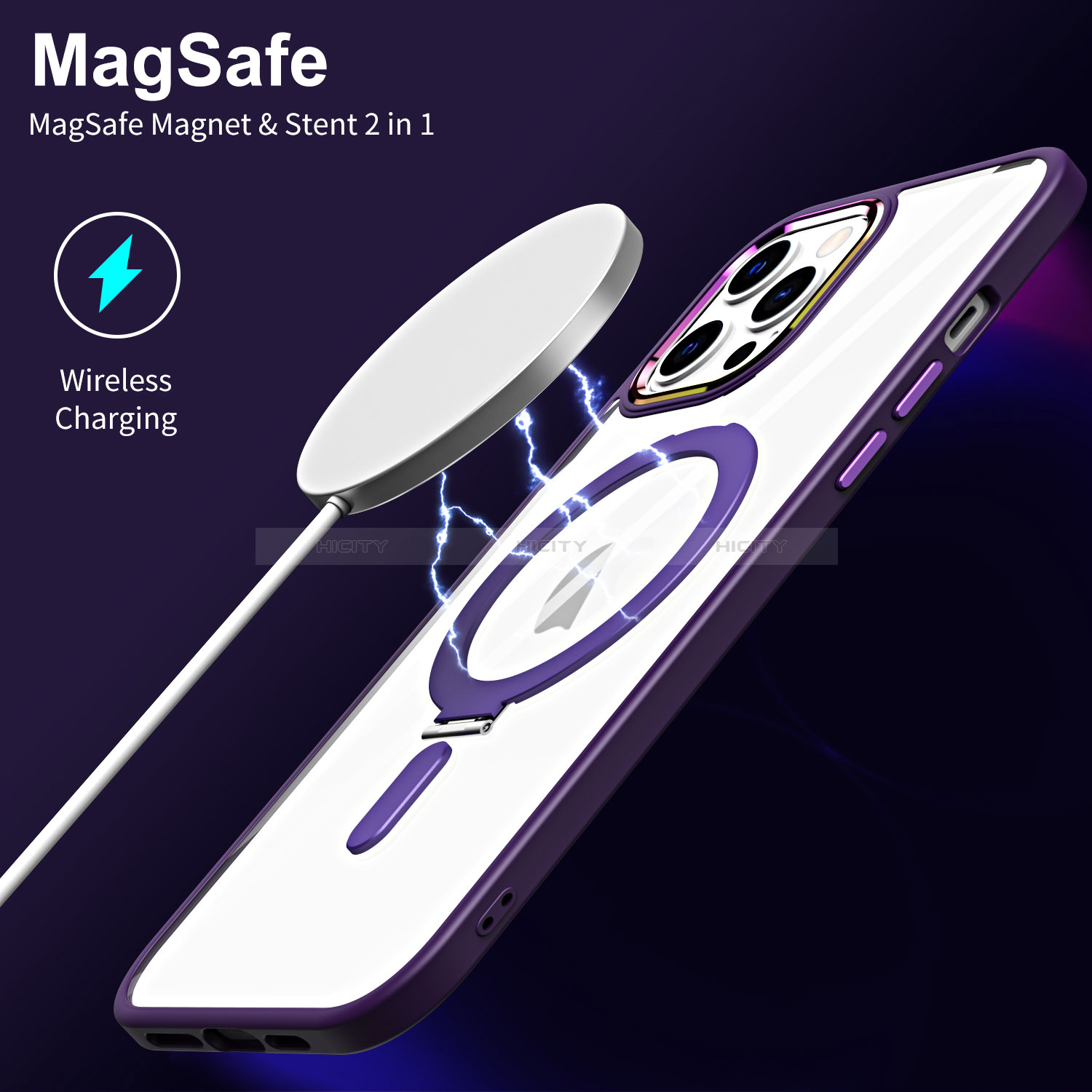 Apple iPhone 12 Pro用極薄ソフトケース シリコンケース 耐衝撃 全面保護 クリア透明 カバー Mag-Safe 磁気 Magnetic SD1 アップル 