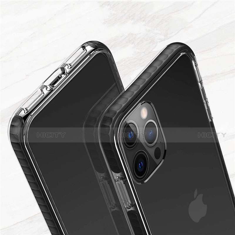 Apple iPhone 12 Pro用極薄ソフトケース シリコンケース 耐衝撃 全面保護 クリア透明 S03 アップル 