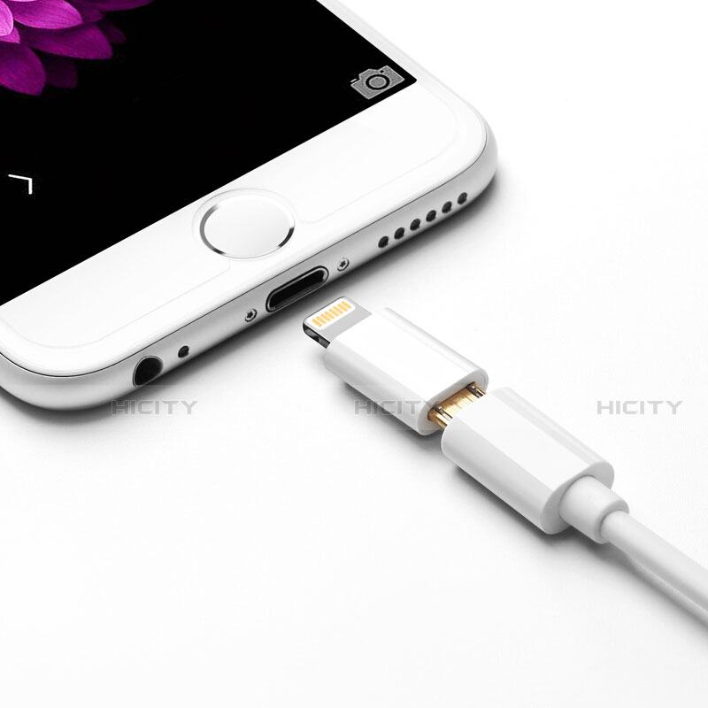 Apple iPhone 12 Pro Max用Android Micro USB to Lightning USB アクティブ変換ケーブルアダプタ H01 アップル ホワイト