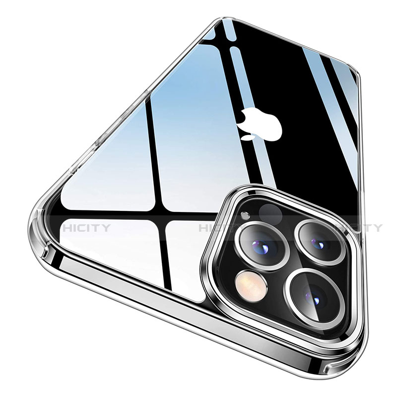 Apple iPhone 12 Pro Max用極薄ソフトケース シリコンケース 耐衝撃 全面保護 クリア透明 T03 アップル クリア