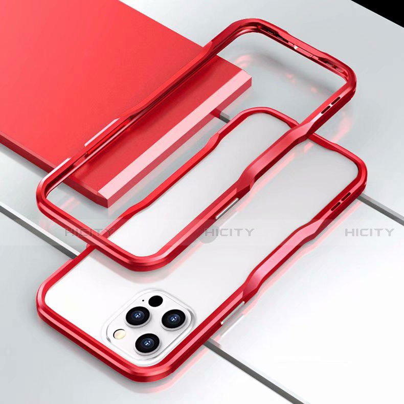 Apple iPhone 12 Pro Max用ケース 高級感 手触り良い アルミメタル 製の金属製 バンパー カバー T03 アップル 