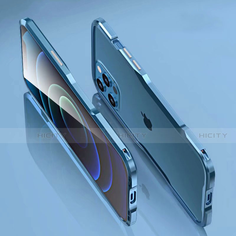 Apple iPhone 12 Pro Max用ケース 高級感 手触り良い アルミメタル 製の金属製 バンパー カバー T03 アップル 
