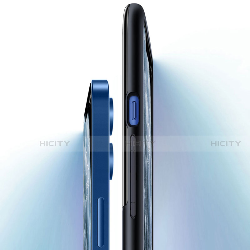 Apple iPhone 12 Pro Max用ハイブリットバンパーケース クリア透明 プラスチック 鏡面 カバー H01 アップル 