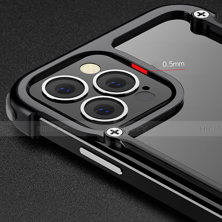 Apple iPhone 12 Pro Max用ケース 高級感 手触り良い アルミメタル 製の金属製 バンパー カバー N04 アップル 