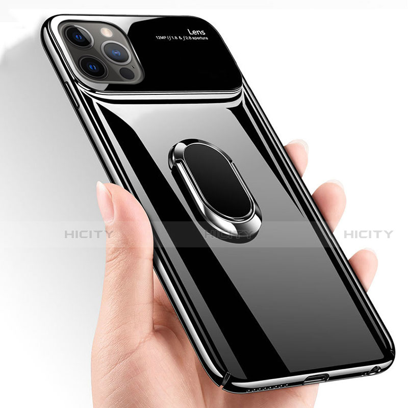 Apple iPhone 12 Pro Max用ハードケース プラスチック 質感もマット アンド指輪 マグネット式 A01 アップル 