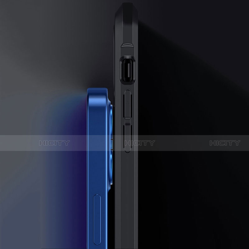 Apple iPhone 12 Pro Max用ハイブリットバンパーケース 透明 プラスチック 鏡面 カバー H03 アップル 
