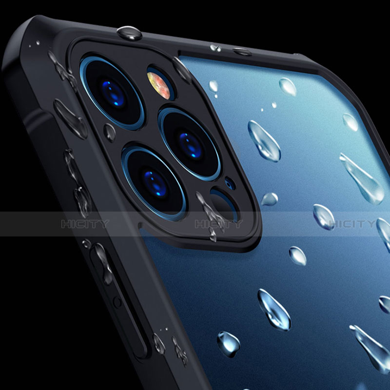 Apple iPhone 12 Pro Max用ハイブリットバンパーケース 透明 プラスチック 鏡面 カバー H03 アップル 