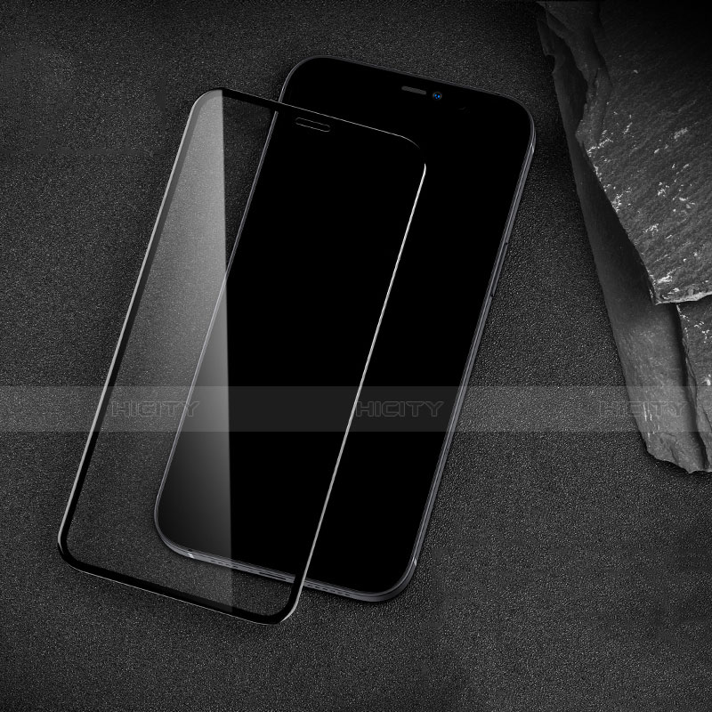 Apple iPhone 12 Pro Max用強化ガラス フル液晶保護フィルム アップル ブラック
