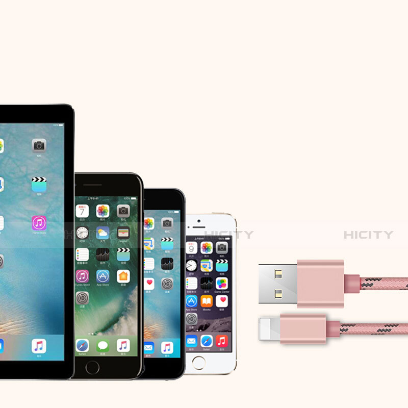 Apple iPhone 13用USBケーブル 充電ケーブル L05 アップル ピンク