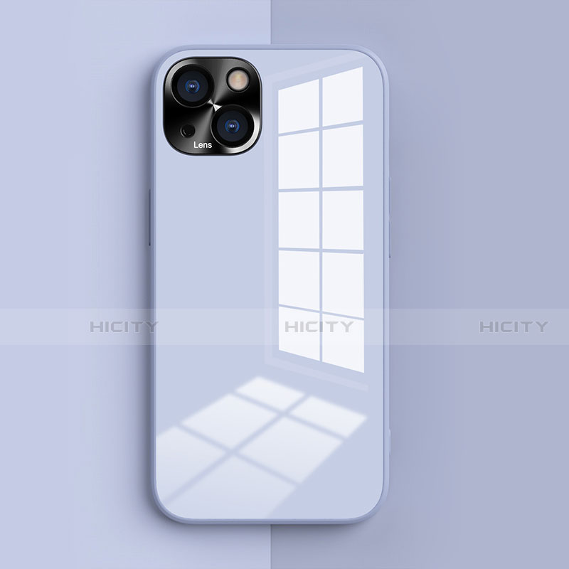 Apple iPhone 13用360度 フルカバー極薄ソフトケース シリコンケース 耐衝撃 全面保護 バンパー G01 アップル ブルー