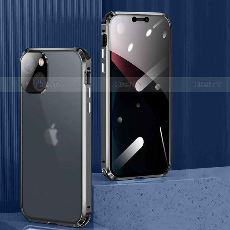 Apple iPhone 13用ケース 高級感 手触り良い アルミメタル 製の金属製 360度 フルカバーバンパー 鏡面 カバー アップル 