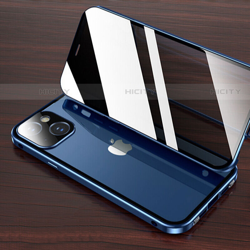 Apple iPhone 13用ケース 高級感 手触り良い アルミメタル 製の金属製 360度 フルカバーバンパー 鏡面 カバー M02 アップル 