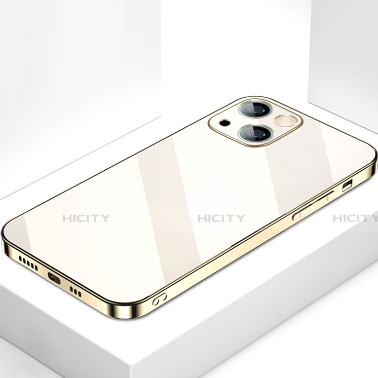 Apple iPhone 13用ハイブリットバンパーケース プラスチック 鏡面 カバー M09 アップル 