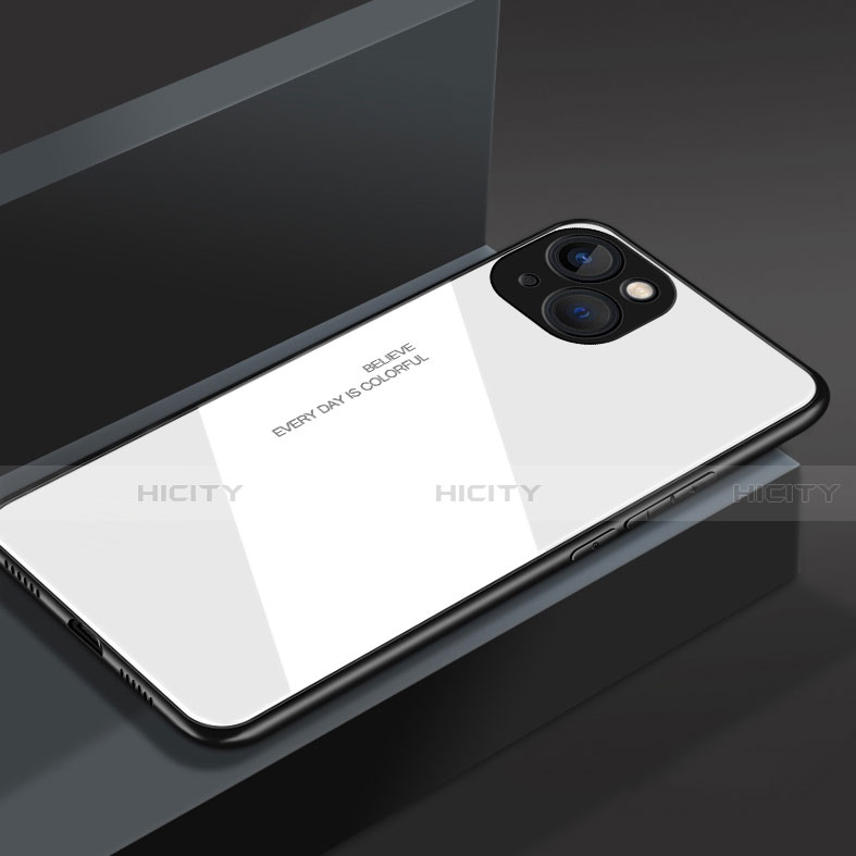 Apple iPhone 13用ハイブリットバンパーケース プラスチック 鏡面 カバー M02 アップル 