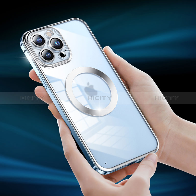 Apple iPhone 13用ケース 高級感 手触り良い メタル兼プラスチック バンパー Mag-Safe 磁気 Magnetic LF3 アップル 