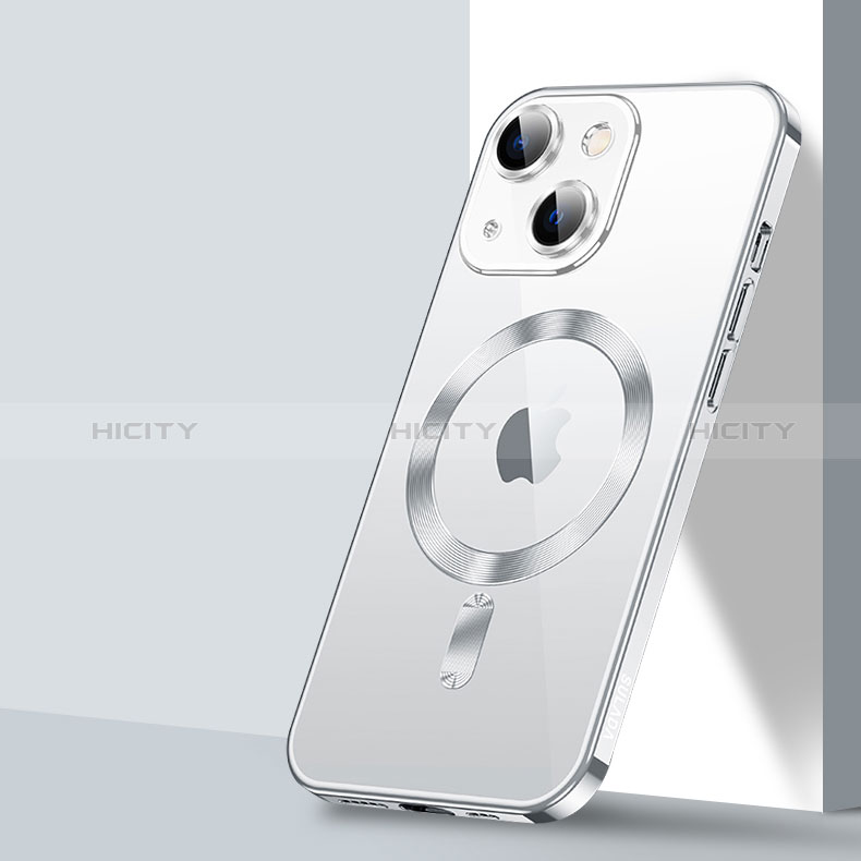 Apple iPhone 13用極薄ソフトケース シリコンケース 耐衝撃 全面保護 クリア透明 カバー Mag-Safe 磁気 Magnetic LD2 アップル 