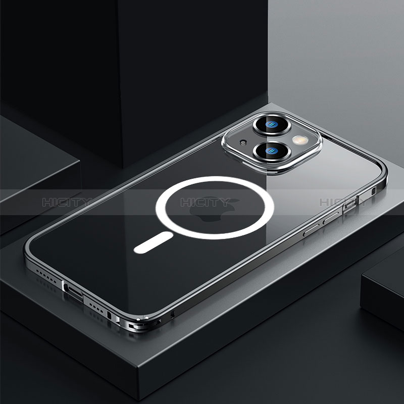 Apple iPhone 13用ケース 高級感 手触り良い メタル兼プラスチック バンパー Mag-Safe 磁気 Magnetic QC3 アップル 