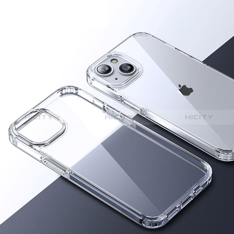 Apple iPhone 13用ハイブリットバンパーケース クリア透明 プラスチック カバー QC2 アップル 