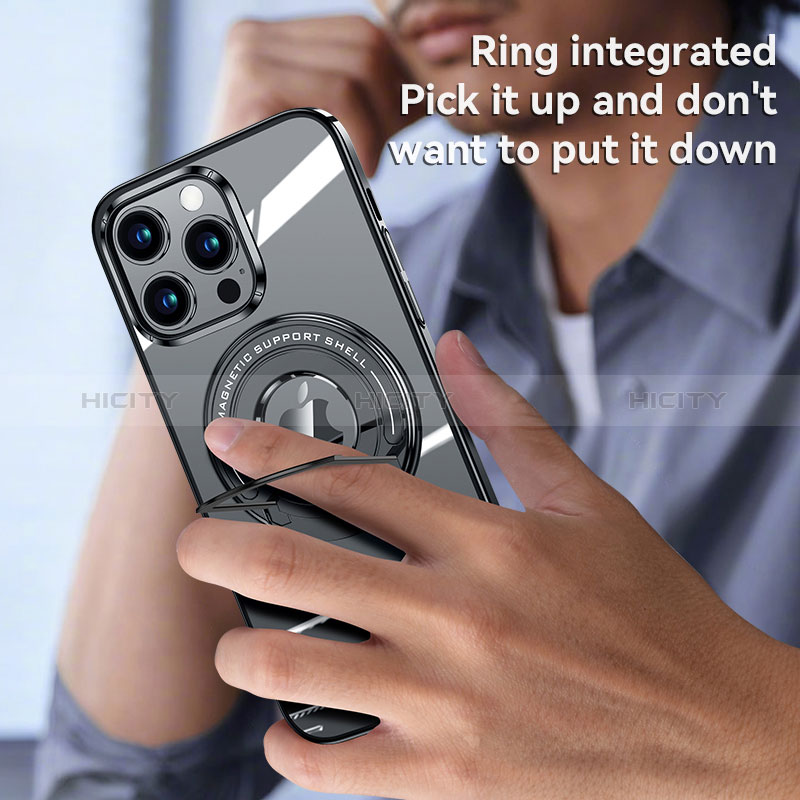 Apple iPhone 13用極薄ソフトケース シリコンケース 耐衝撃 全面保護 クリア透明 カバー Mag-Safe 磁気 Magnetic AC1 アップル 
