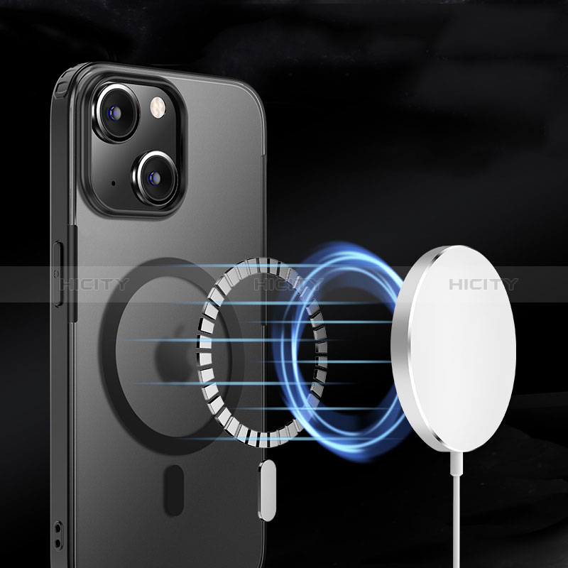 Apple iPhone 13用ハイブリットバンパーケース クリア透明 プラスチック カバー Mag-Safe 磁気 Magnetic QC1 アップル 