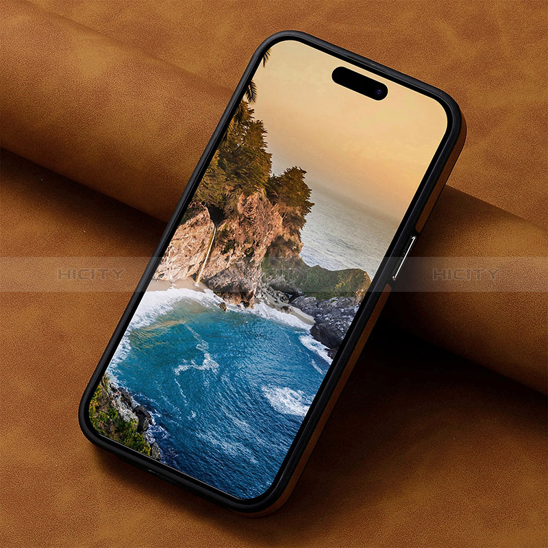 Apple iPhone 13用シリコンケース ソフトタッチラバー レザー柄 カバー SD13 アップル 