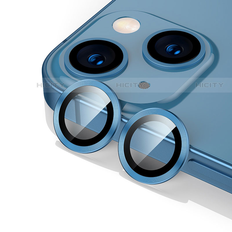 Apple iPhone 13用強化ガラス カメラプロテクター カメラレンズ 保護ガラスフイルム C10 アップル ネイビー