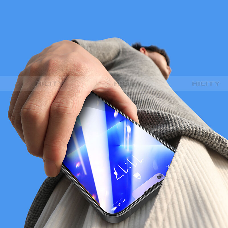 Apple iPhone 13用アンチグレア ブルーライト 強化ガラス 液晶保護フィルム B02 アップル クリア