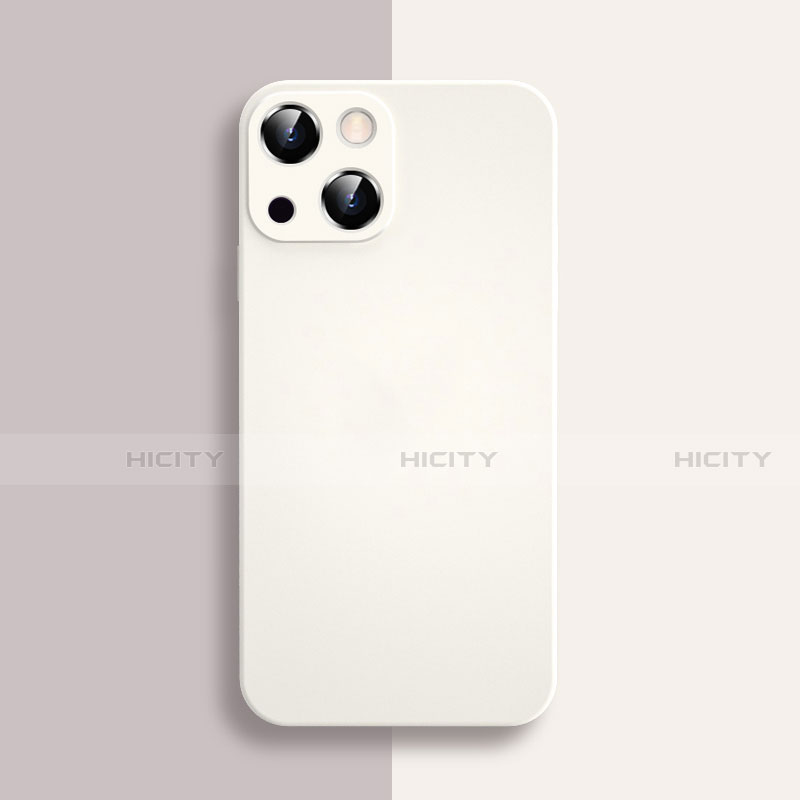 Apple iPhone 13 Mini用360度 フルカバー極薄ソフトケース シリコンケース 耐衝撃 全面保護 バンパー S04 アップル ホワイト
