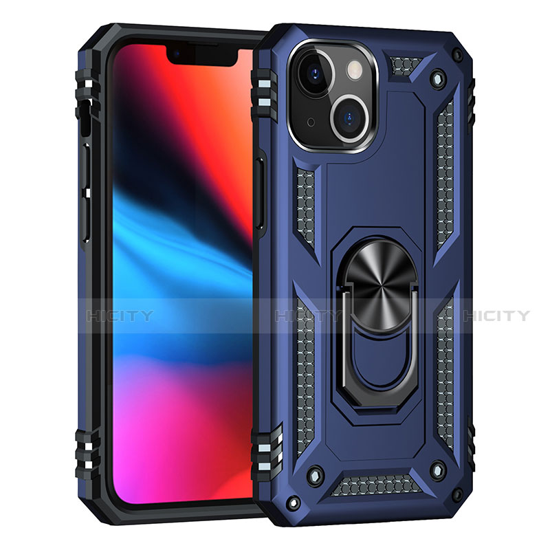 Apple iPhone 13 Mini用ハイブリットバンパーケース プラスチック アンド指輪 マグネット式 S05 アップル