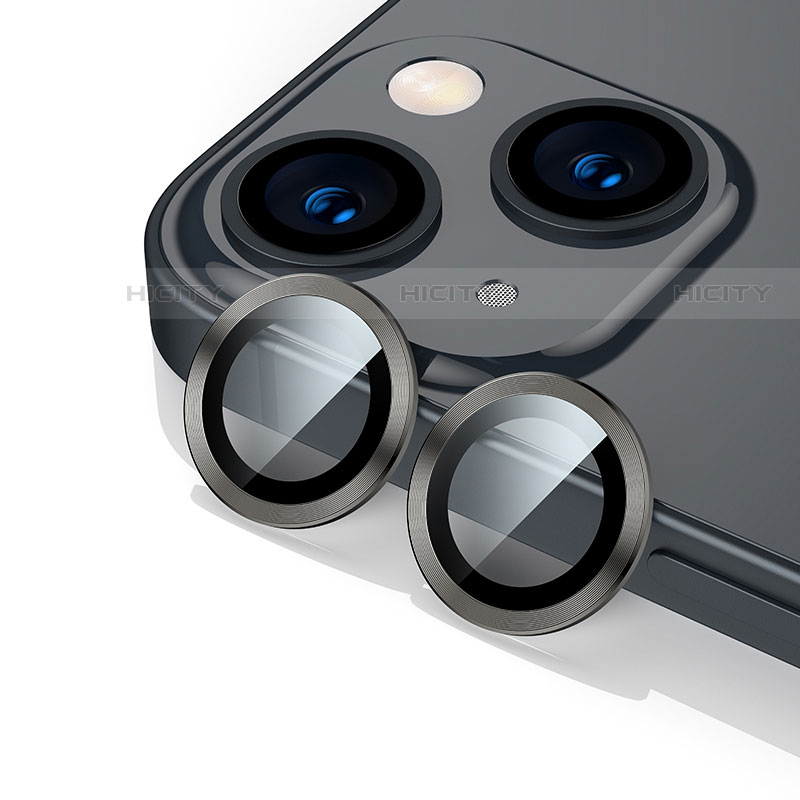 Apple iPhone 13 Mini用強化ガラス カメラプロテクター カメラレンズ 保護ガラスフイルム C10 アップル ブラック
