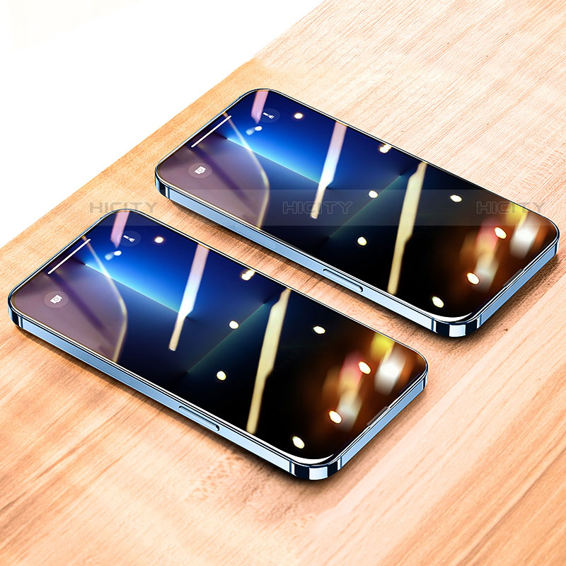Apple iPhone 13 Mini用強化ガラス フル液晶保護フィルム アンチグレア ブルーライト F03 アップル ブラック