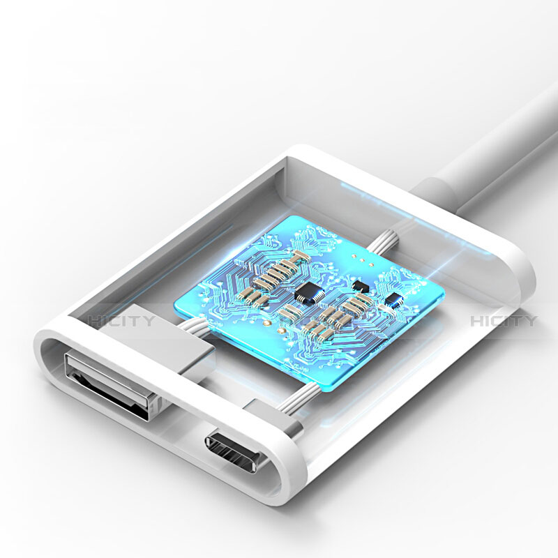 Apple iPhone 13 Pro用Lightning to USB OTG 変換ケーブルアダプタ H01 アップル ホワイト