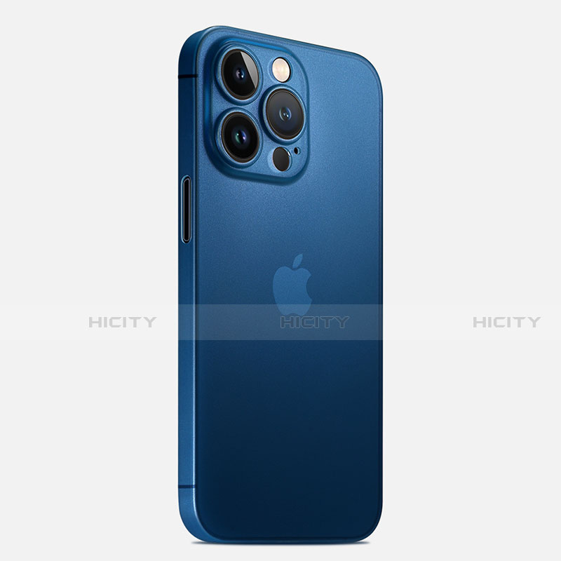 Apple iPhone 13 Pro用極薄ケース クリア透明 プラスチック 質感もマットU02 アップル ネイビー