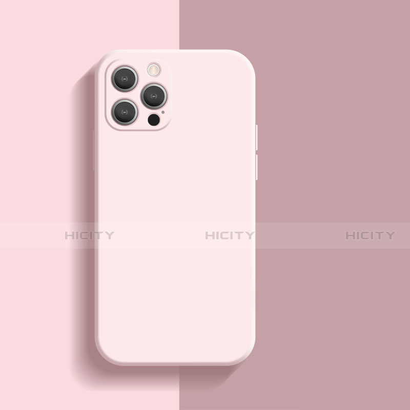 Apple iPhone 13 Pro用360度 フルカバー極薄ソフトケース シリコンケース 耐衝撃 全面保護 バンパー S01 アップル ピンク