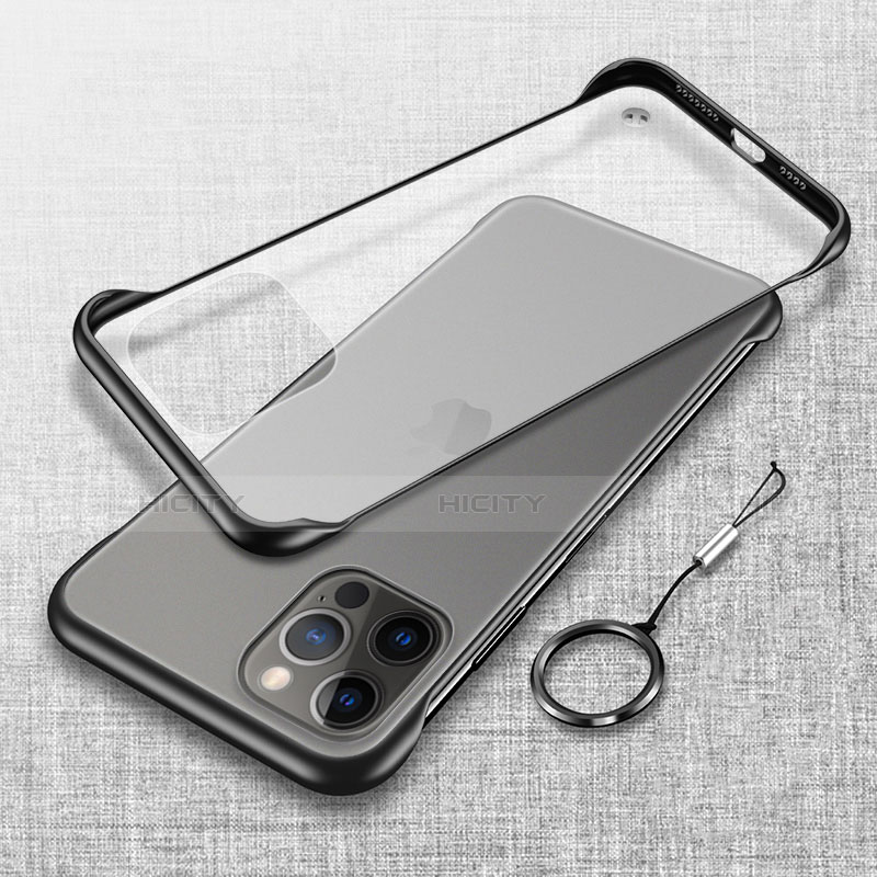 Apple iPhone 13 Pro用ハードカバー クリスタル クリア透明 H02 アップル ブラック