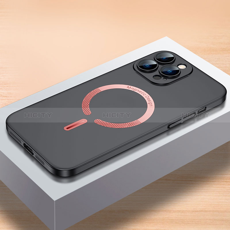 Apple iPhone 13 Pro用ハードケース プラスチック 質感もマット カバー Mag-Safe 磁気 Magnetic QC1 アップル ブラック