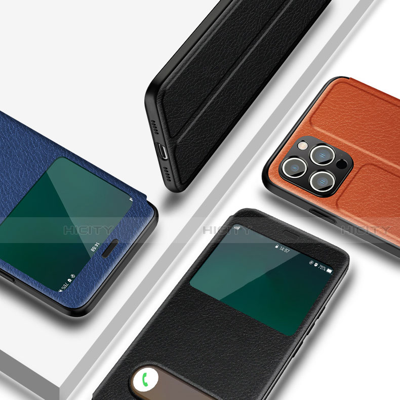 Apple iPhone 13 Pro用手帳型 レザーケース スタンド カバー H19 アップル