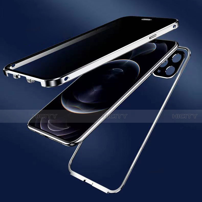Apple iPhone 13 Pro用ケース 高級感 手触り良い アルミメタル 製の金属製 360度 フルカバーバンパー 鏡面 カバー M06 アップル 