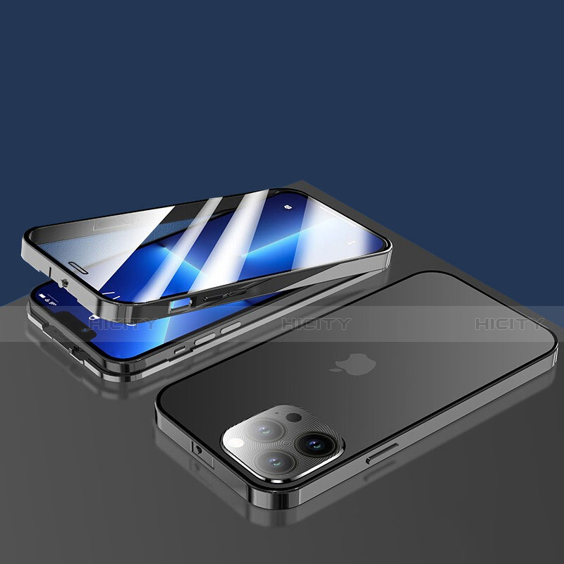 Apple iPhone 13 Pro用ケース 高級感 手触り良い アルミメタル 製の金属製 360度 フルカバーバンパー 鏡面 カバー M10 アップル 