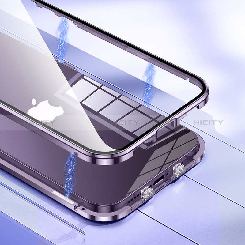 Apple iPhone 13 Pro用ケース 高級感 手触り良い アルミメタル 製の金属製 360度 フルカバーバンパー 鏡面 カバー LK1 アップル 