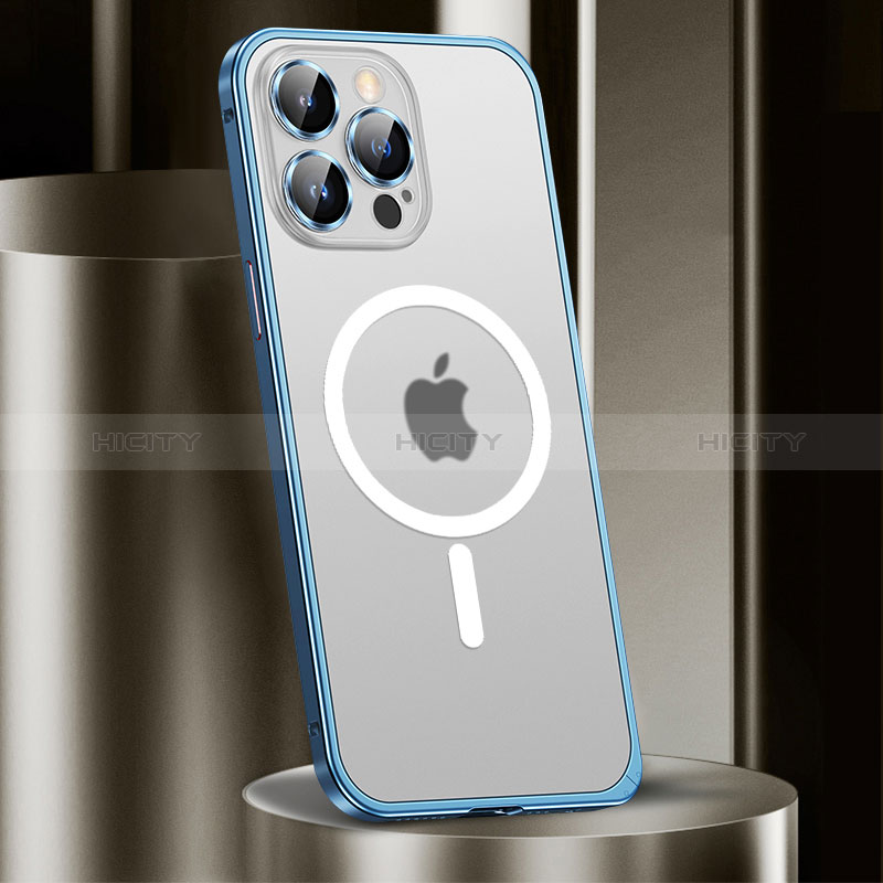 Apple iPhone 13 Pro用ケース 高級感 手触り良い メタル兼プラスチック バンパー Mag-Safe 磁気 Magnetic JL2 アップル 