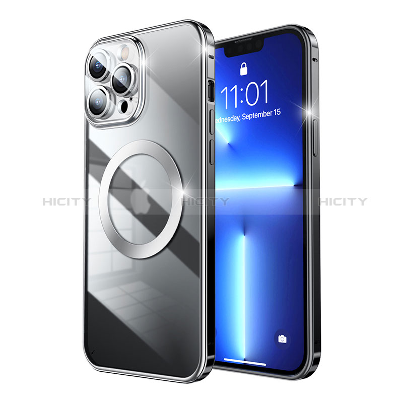 Apple iPhone 13 Pro用ケース 高級感 手触り良い メタル兼プラスチック バンパー Mag-Safe 磁気 Magnetic LF5 アップル 