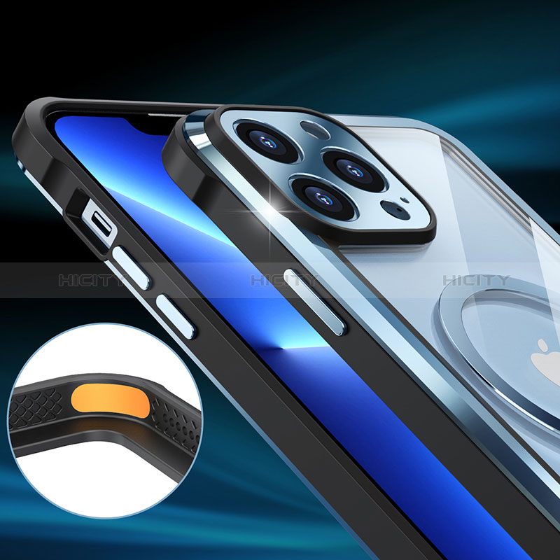 Apple iPhone 13 Pro用ケース 高級感 手触り良い メタル兼プラスチック バンパー Mag-Safe 磁気 Magnetic LF2 アップル 