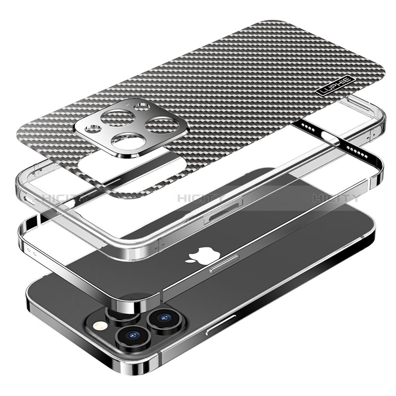Apple iPhone 13 Pro用ケース 高級感 手触り良い メタル兼プラスチック バンパー LF6 アップル 