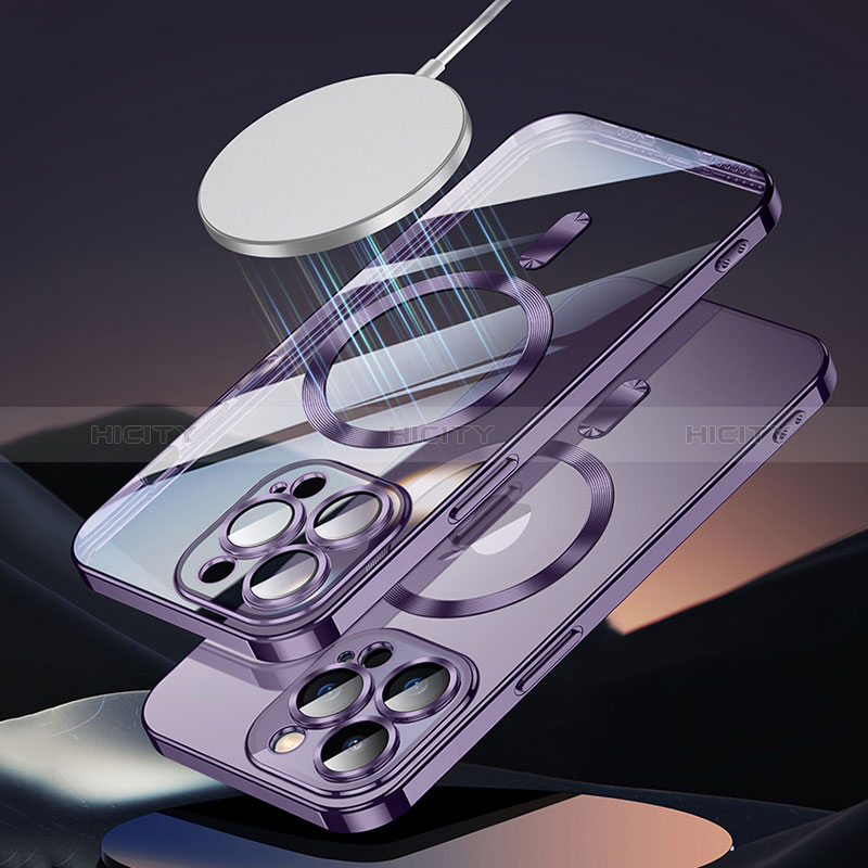 Apple iPhone 13 Pro用極薄ソフトケース シリコンケース 耐衝撃 全面保護 クリア透明 カバー Mag-Safe 磁気 Magnetic LD2 アップル 